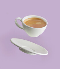 flying coffee cup