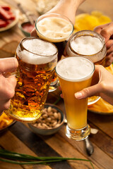 Cold beer in glasses 