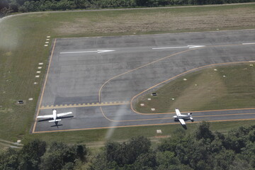 aerial view of the airplane on the floor
