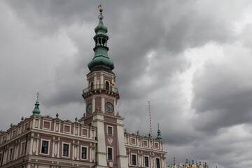Obraz premium sky cloud market square building architecture