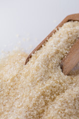 natural animal gelatin on white acrylic background