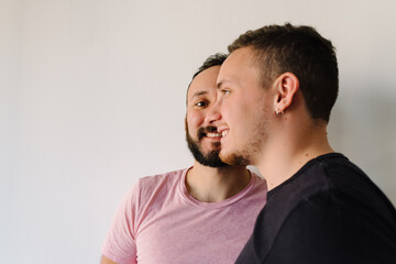 Fototapeta premium Gay couple at home.