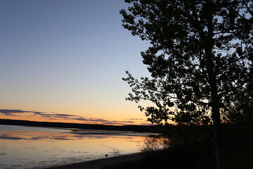 Sunrise over the lake 