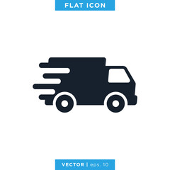 Delivery Truck Icon Vector Design Logo Template