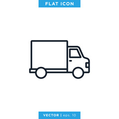 Delivery Truck Icon Vector Design Logo Template