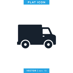 Delivery Truck Icon Vector Design Logo Template