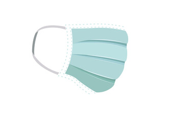 Isolated blue mask design of medical care and covid 19 virus theme Vector illustration