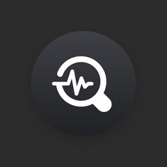 Live Search -  Matte Black Web Button
