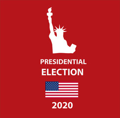 2020 United States of America Presidential Election banner. USA Presidential Election Day background. Vector illustration eps 10