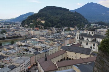 Naklejka premium Salzburg, Austria. Panoramic image of the city