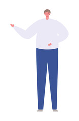 Avatar man cartoon design, Boy male person people human social media and portrait theme Vector illustration