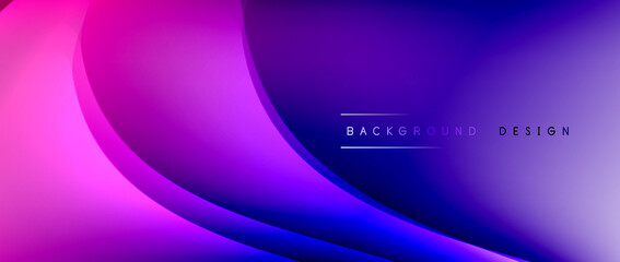 Fluid gradient waves with shadow lines and glowing light effect, modern flowing motion abstract background for cover, placards, poster, banner or flyer