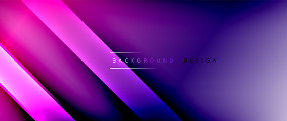 Bright gradient neon lines abstract background