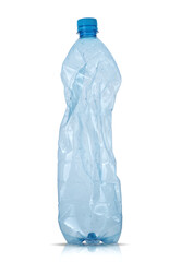 large crushed plastic bottle