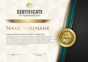 certificate template with luxury pattern,diploma,Vector illustration