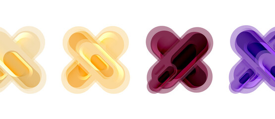 Modern vector glass cross shape abstract technology background for cover, placard, poster, banner or flyer