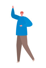 Avatar man cartoon design, Boy male person people human social media and portrait theme Vector illustration