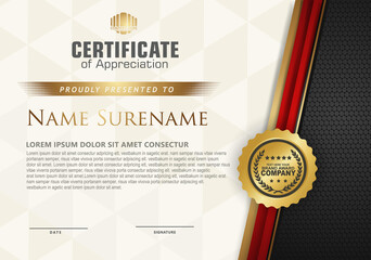 certificate template with luxury pattern,diploma,Vector illustration
