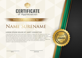 certificate template with luxury pattern,diploma,Vector illustration