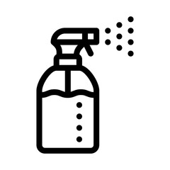 spray bottle icon vector. spray bottle sign. isolated contour symbol illustration