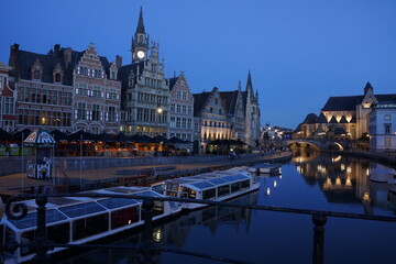 Fototapeta premium Ghent River night