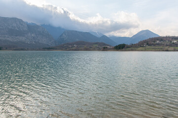 lake and mountains