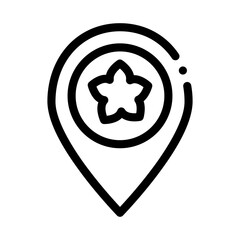 flower shop location gps mark icon vector. flower shop location gps mark sign. isolated contour symbol illustration