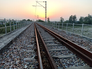 Fototapeta na wymiar railway track of india
