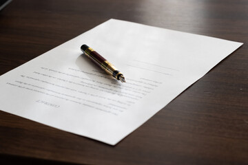 Legal contract signing - buy sell real estate contract