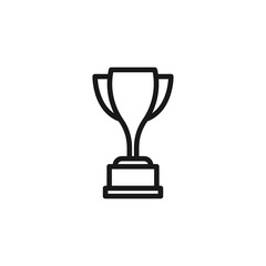 Trophy icon flat vector illustration