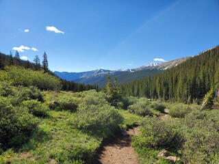 mountain landscape with blue sky