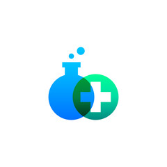 beaker for medical logo design