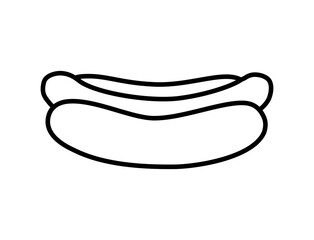 Hot Dog. Vector isolated flat illustration fast food for poster, menus, brochure, web and icon fastfood.