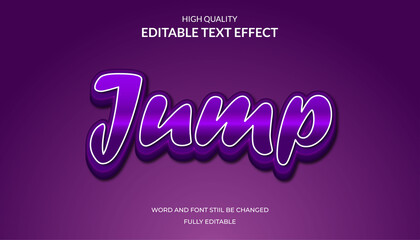 jump text effect, editable game text style effect.