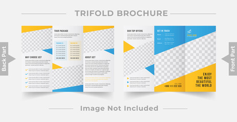 Traveling Trifold Brochure Design template