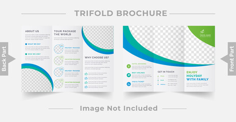 Travel Trifold Brochure poster Design template
