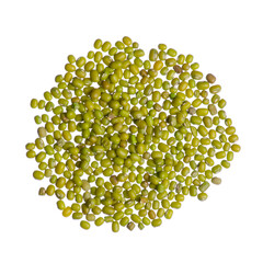 mung bean on a white background isolation, top view