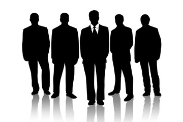 silhouettes of people