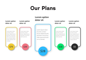 Colored Plans Infographic Layout
