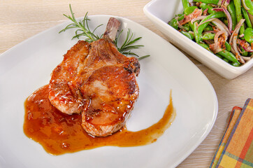 Grilled sweet and sour pork chop
Tasty fillet with barbecue sauce