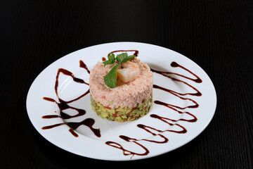 avocado with shrimp salad