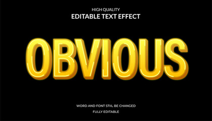 obvious text effect.