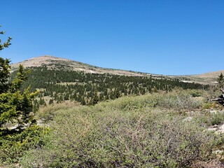 mountain landscape with blue sky