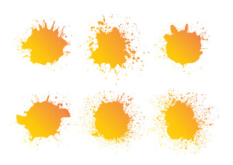 Ink spots set. Splash splatter abstract shape