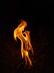 fire in the dark