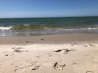 footprints on the sand