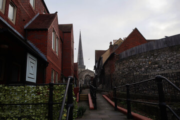 Fototapeta na wymiar Ancient town walls of Southampton, England