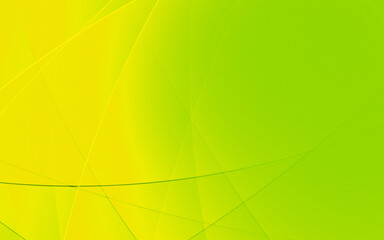 Abstract geometric green and yellow curve line gradient Background.For ecology concept design technology and modern.