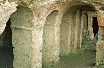 Turkey, Kirklareli, Kiyikoy. Monastery of St. Nicholas on  border of Turkey and Bulgaria. Christian temple in  rock, built in 15th century. under protection of UNESCO.