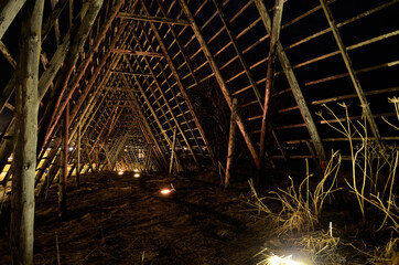 stockfish structure at night